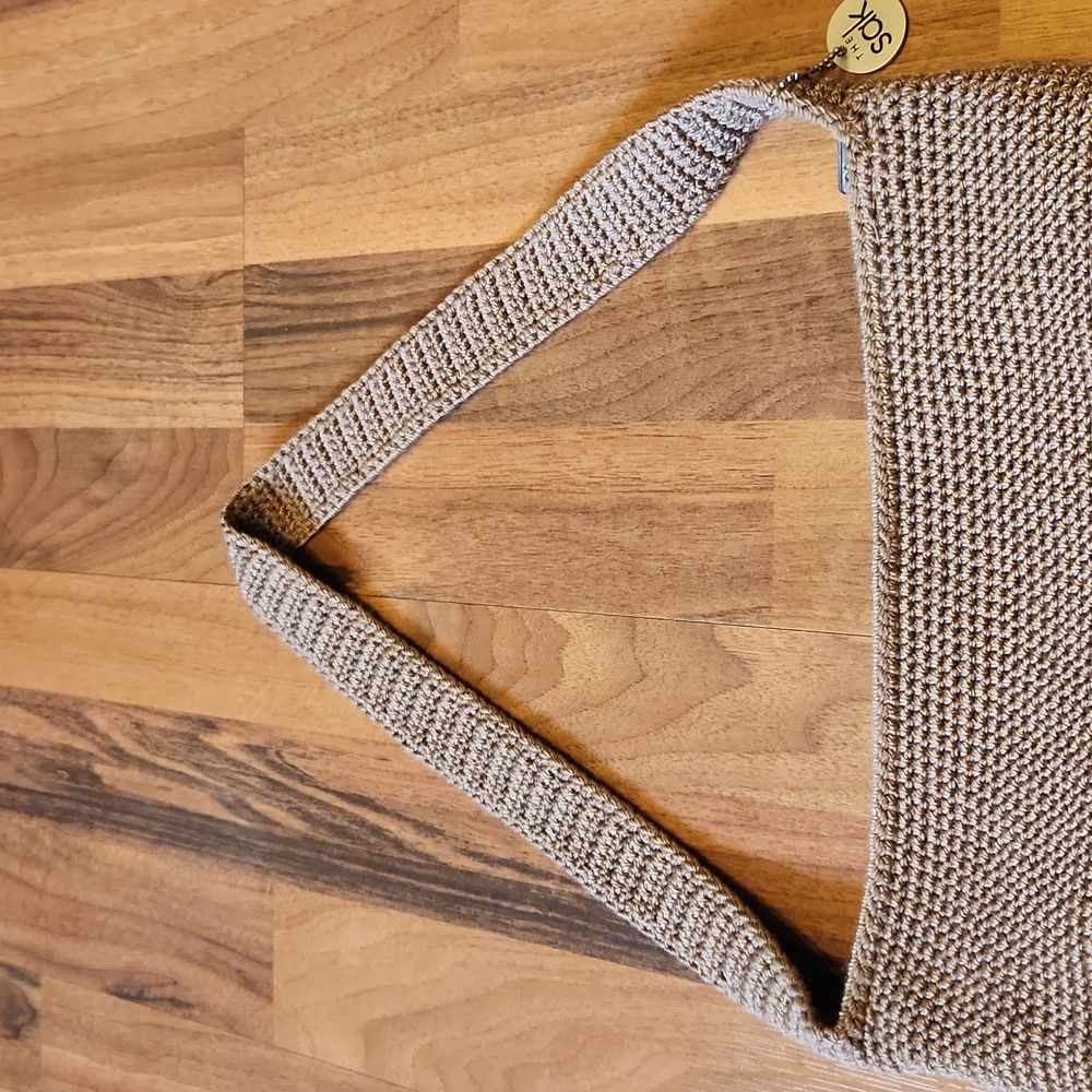The Sak Taupe Brown Woven Crochet Shoulder Bag - Picture 5 of 15